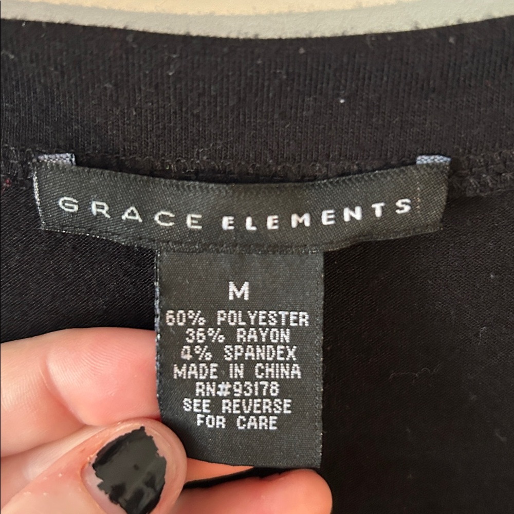 Grace Elements Black Tunic Top - image 2